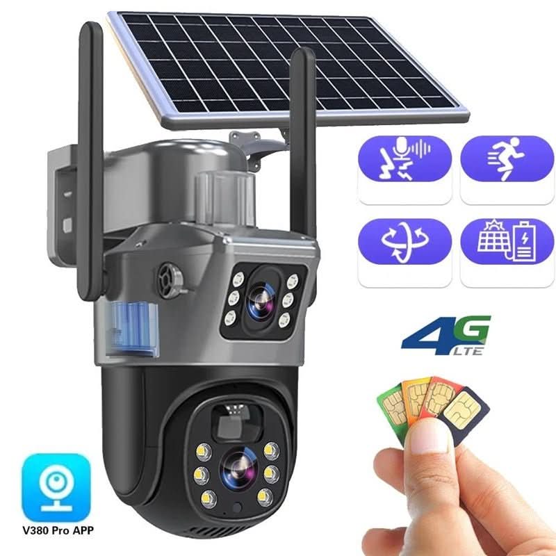 DualSchutz Solar 4K – Trådløst overvågningskamera med solpanel og 360° applikationskontrol
