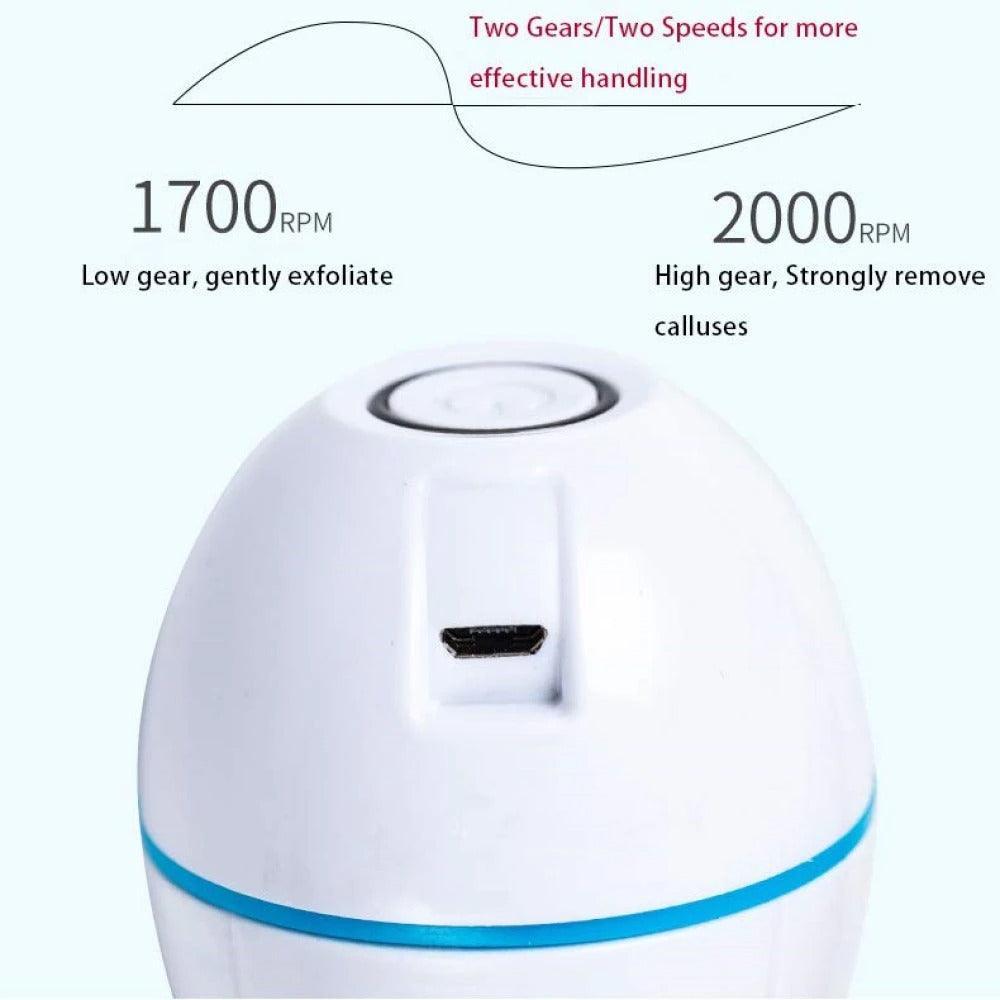 Silksole™ - Genopladelig elektrisk fodhudstrimmer