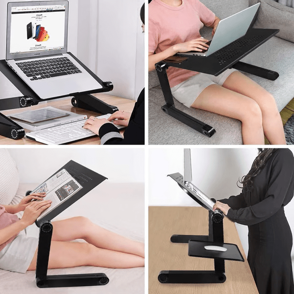 Flexstand 360 – Laptopstand – Ergonomisk og Højdejusterbar for Sund Holdning ved Arbejde