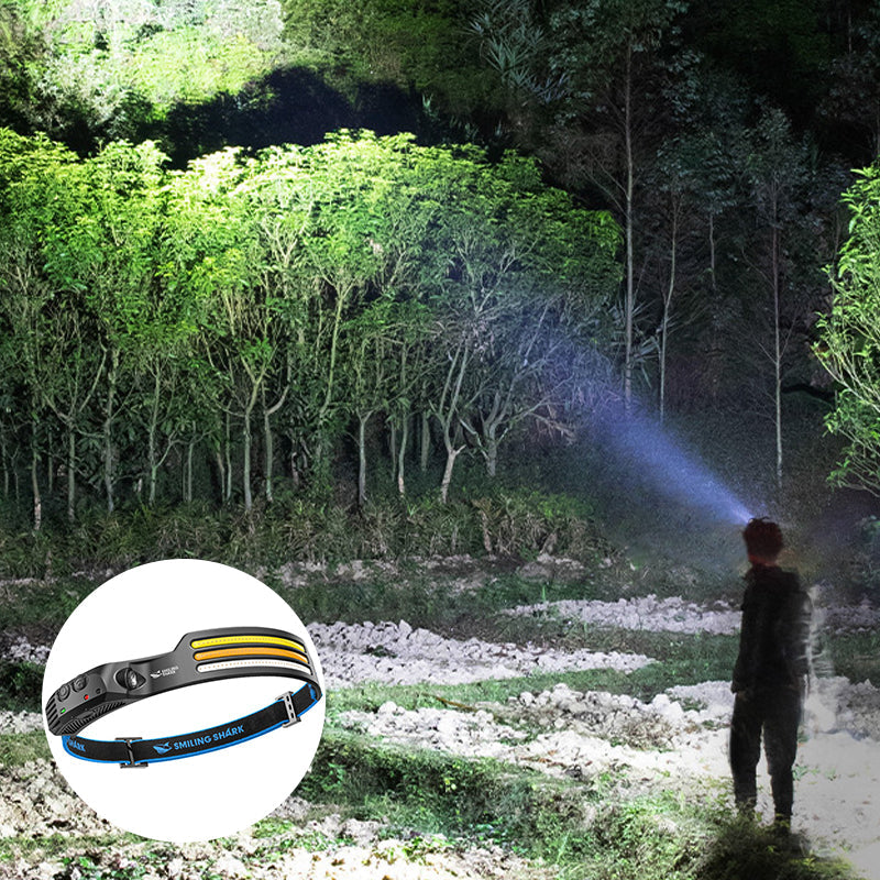 LED USB Genopladelig Kraftig Hovedlygte