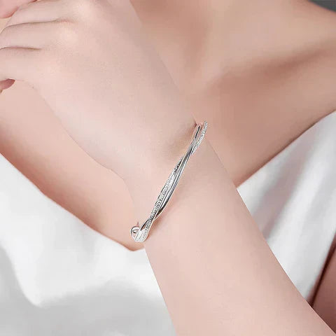 Flettet Sterling Sølv Armbånd Fra Timeless Elara Til Kvinder