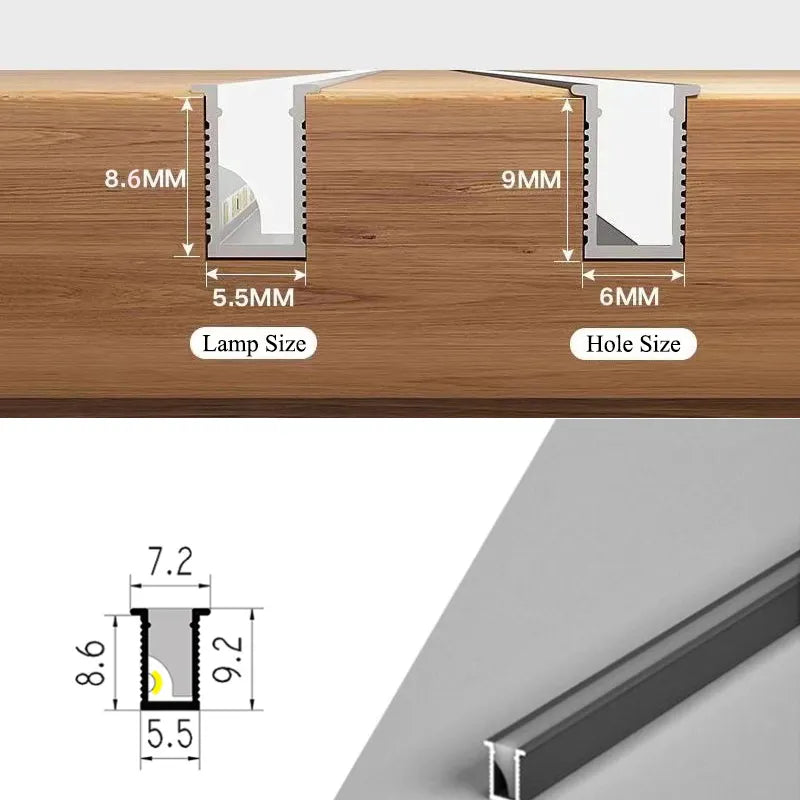 LED Lysliste Under Skab | Ultra Tynd | DC12V, 10W/m | Klippelig & Farvetemperatur Valg