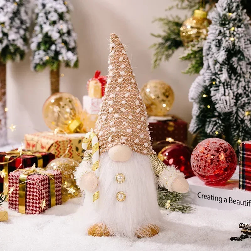 Jule nisse dekoration | LED natlys | Varm glød ferie ornament