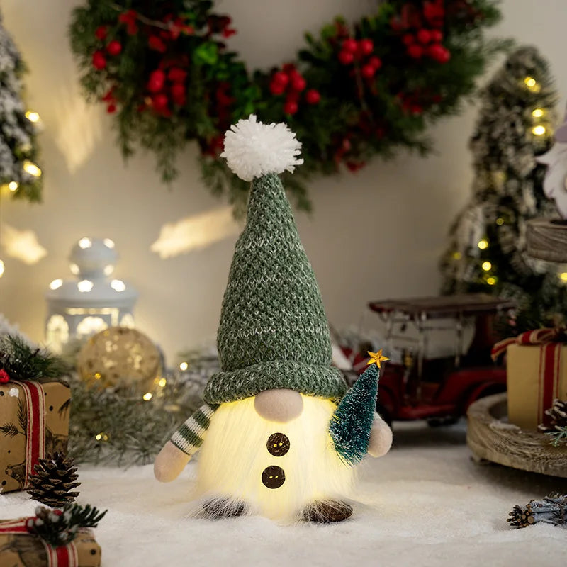 Jule nisse dekoration | LED natlys | Varm glød ferie ornament