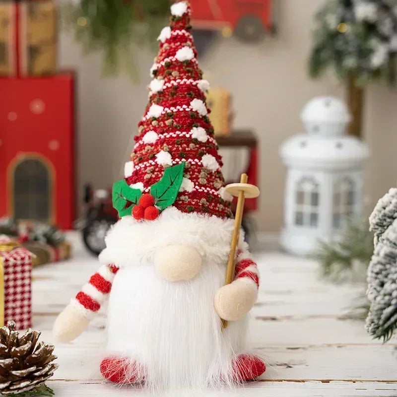 Jule nisse dekoration | LED natlys | Varm glød ferie ornament