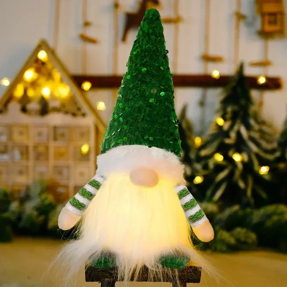 Jule nisse dekoration | LED natlys | Varm glød ferie ornament