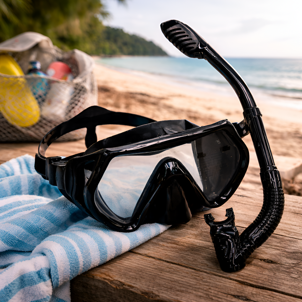 Nyrell - Børne Snorkelmaske Sæt Anti-Dug med Næsedækning
