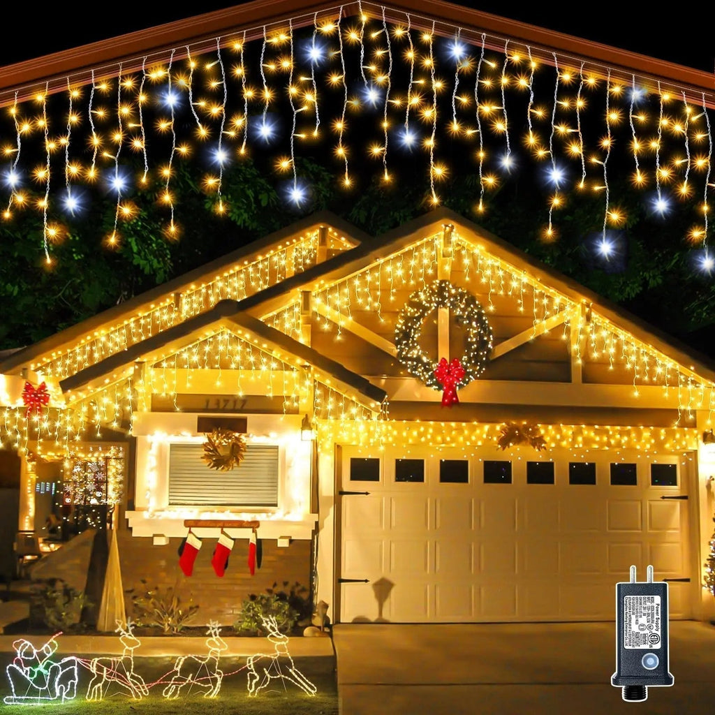 LumaWeave Hvide LED Gardinlys 4m x 0.6m Udendørs Dekor | Petprovac