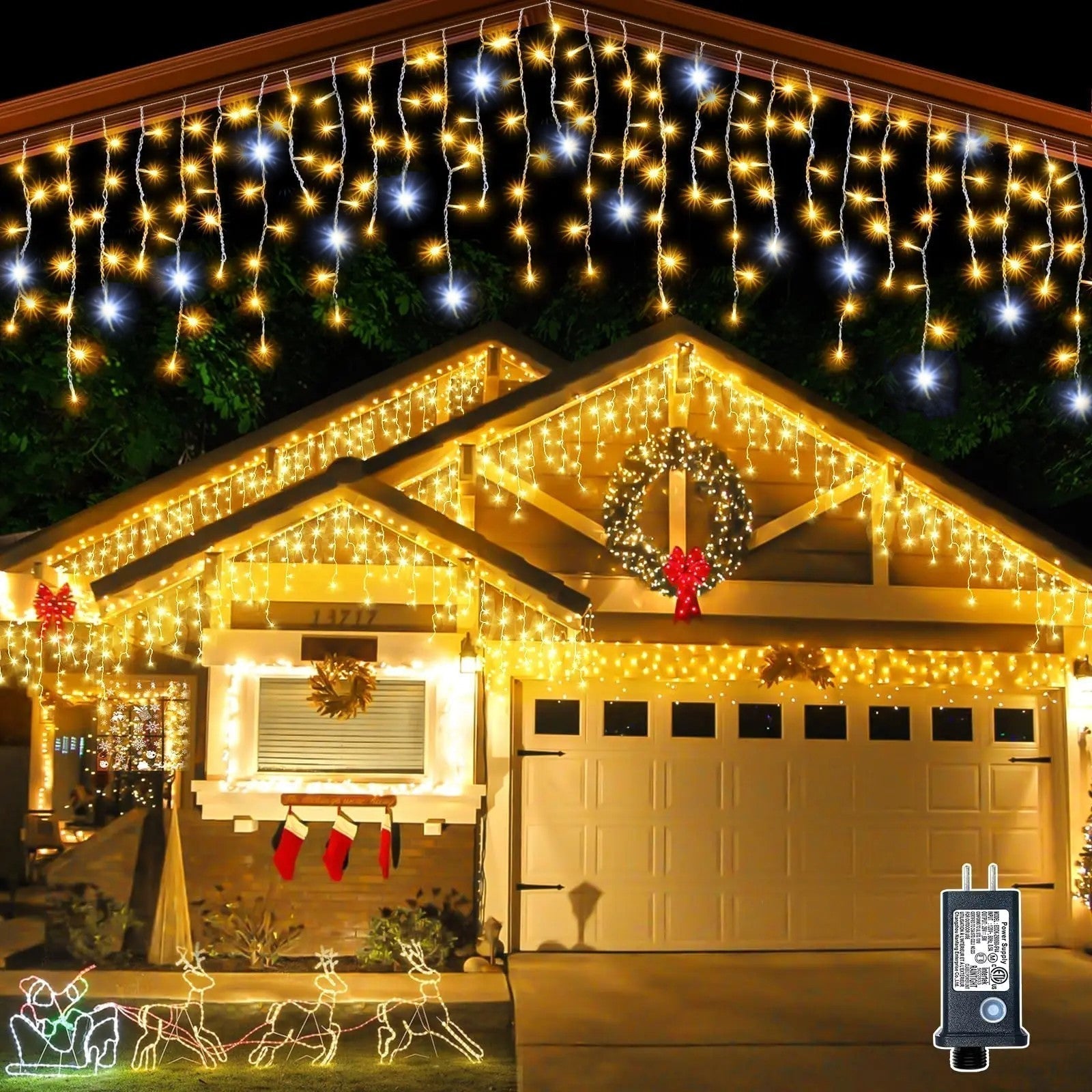 LumaWeave Hvide LED Gardinlys 4m x 0.6m Udendørs Dekor | Petprovac