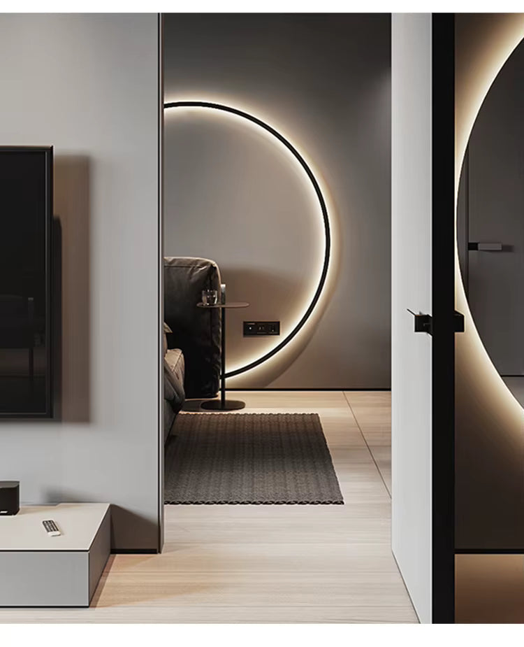 NovaHalo LumaNova Cirkulær Væglampe til Moderne Minimalistiske Interiører