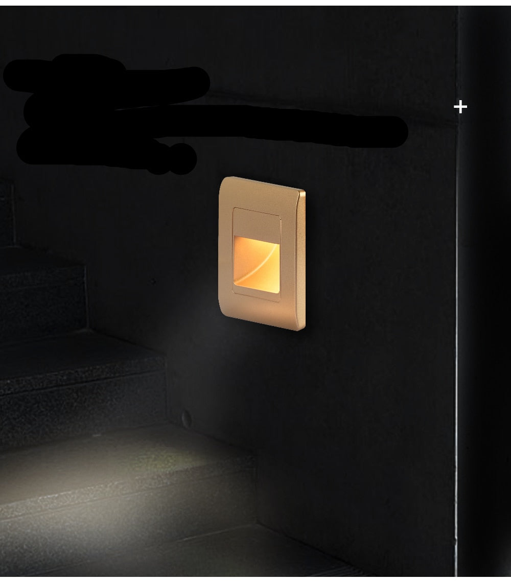 AstraLite PIR Sensor Trappe Lys med Fire Farvemuligheder