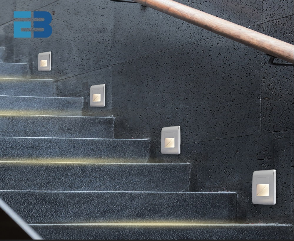 AstraLite PIR Sensor Trappe Lys med Fire Farvemuligheder