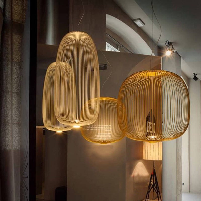 AeroSpire Spoke Lampe Pendel Med Kalejdoskopisk Skærm