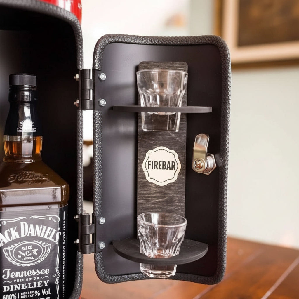 Skjult FireBar – Skjult Mini-Bar i Brandslukker-Design til Stilfuld Opbevaring af Drikkevarer