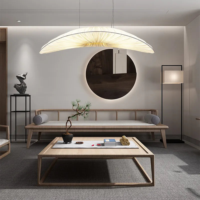 Aurelia Hvid LED Pendel Lys Sejlstof Kranse | Petprovac