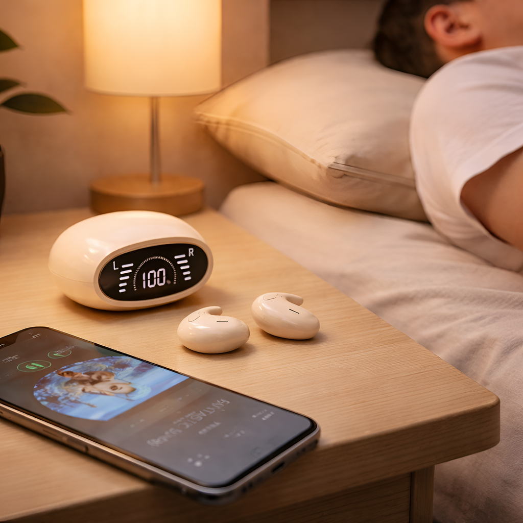 Miko - Ultra-tynde sleep hovedtelefoner Bluetooth 5.3
