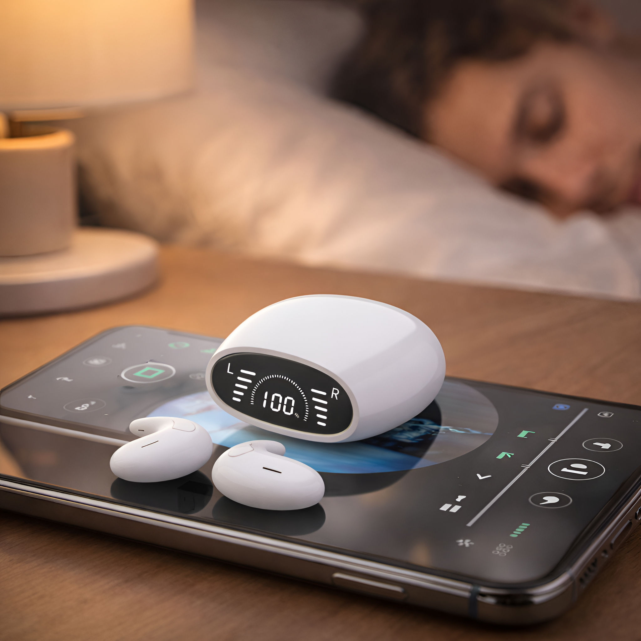 Miko - Ultra-tynde sleep hovedtelefoner Bluetooth 5.3