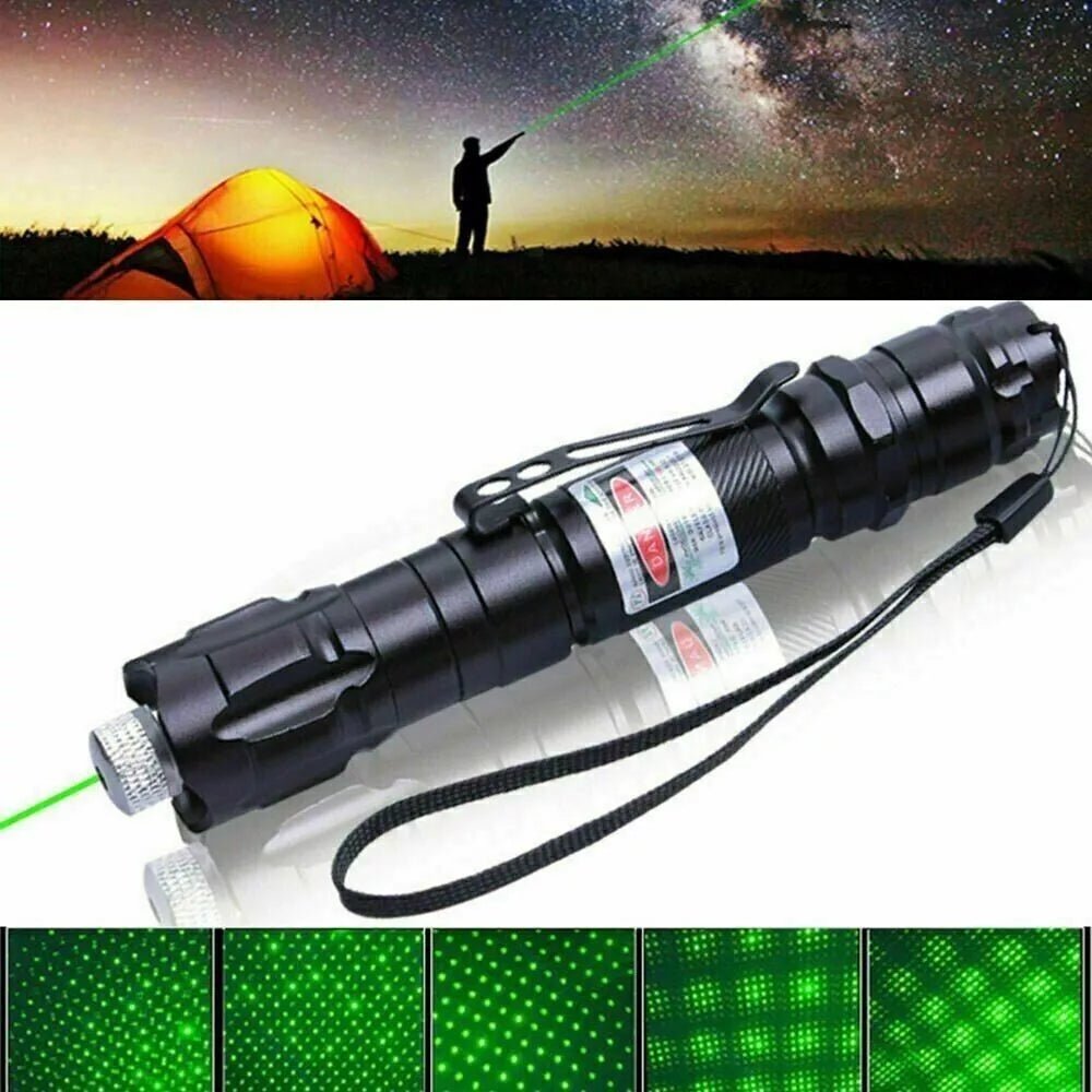 USB Genopladelig Pointer Med Grøn Laser Til Lang Rækkevidde