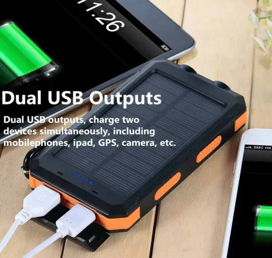 LyraCharge 30000mAh Solenergi Power Bank IP67 Vandtæt