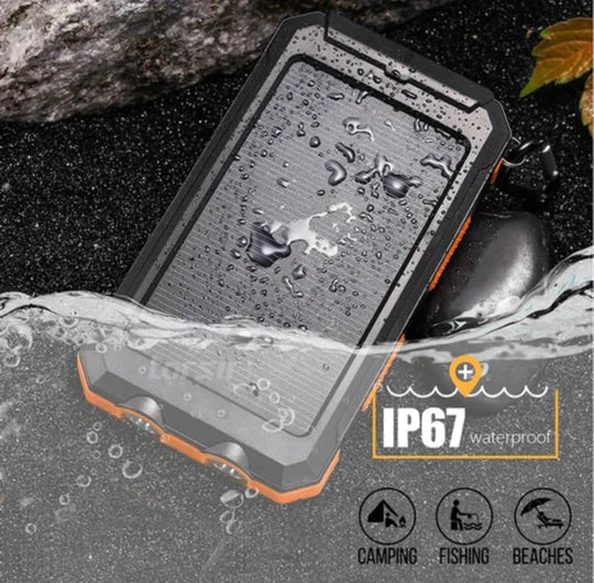 LyraCharge 30000mAh Solenergi Power Bank IP67 Vandtæt