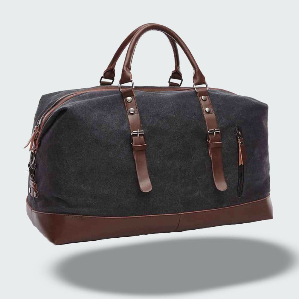 Rejse-Duffelbag i Vokset Canvas – Robust og Vandtæt med Lærdetaljer