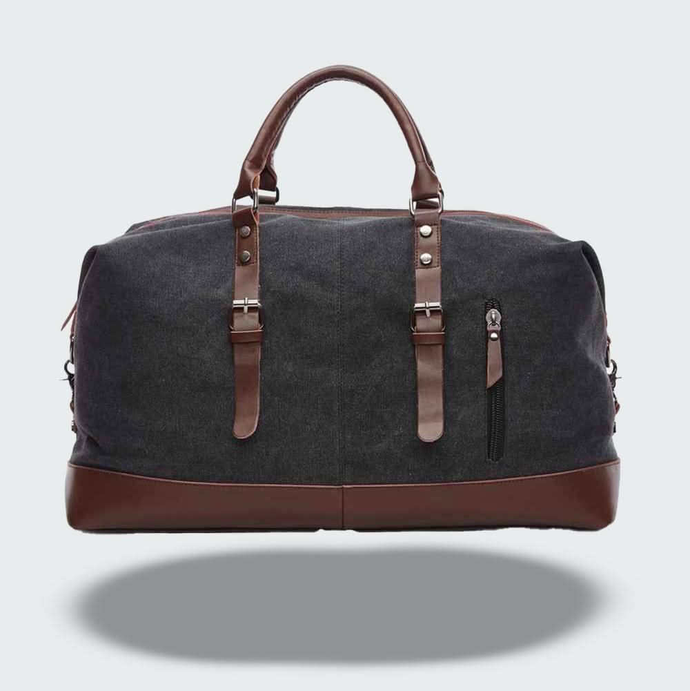 Rejse-Duffelbag i Vokset Canvas – Robust og Vandtæt med Lærdetaljer