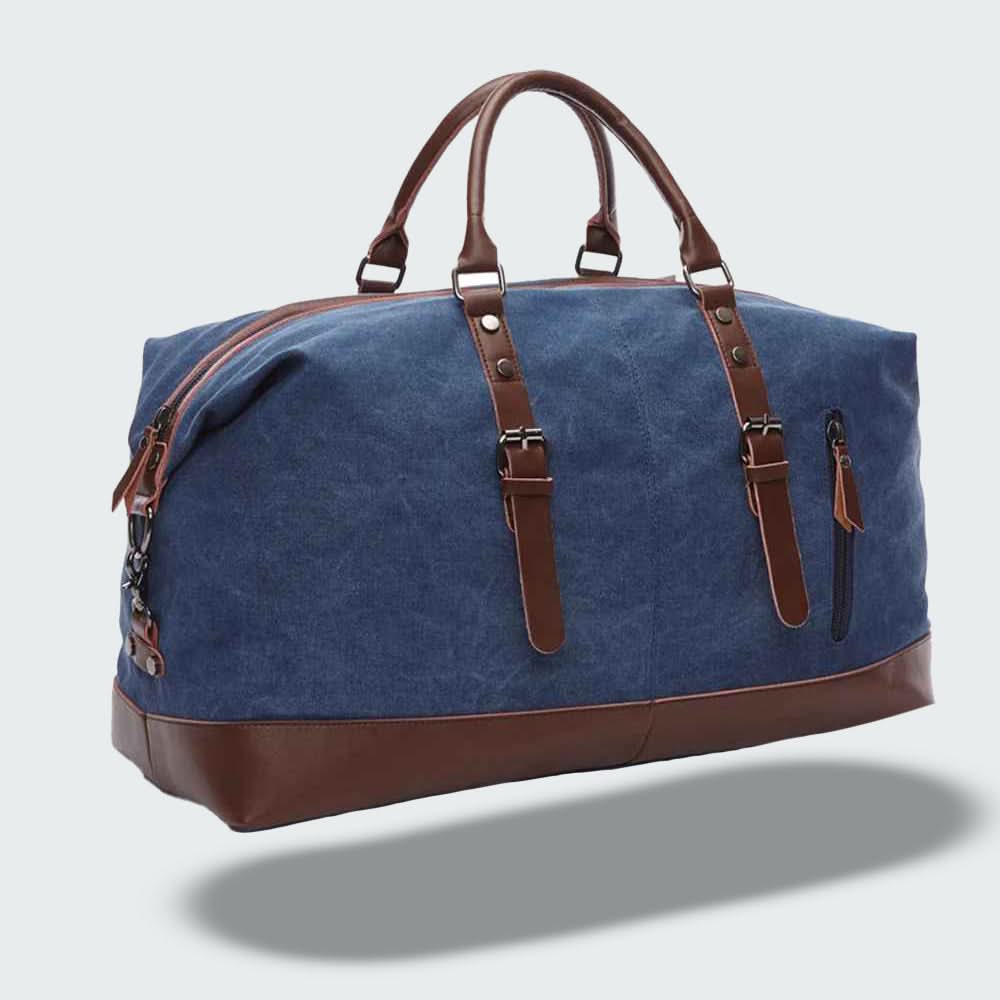 Rejse-Duffelbag i Vokset Canvas – Robust og Vandtæt med Lærdetaljer