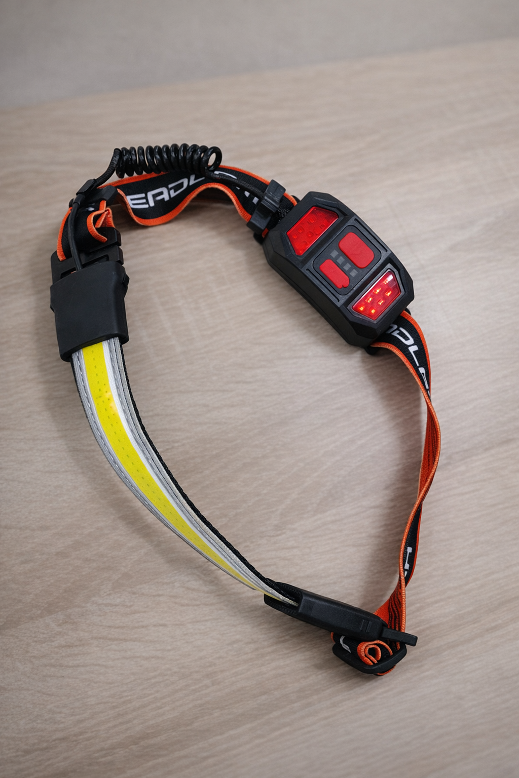 Hopedone Genopladelig Hovedlommelygte 1000 Lumen, 230° Vidvinkel, Vandtæt, 2-Pack, Orange