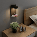 LED væglampe multifunktionel dæmpbar med USB-lader til soveværelse