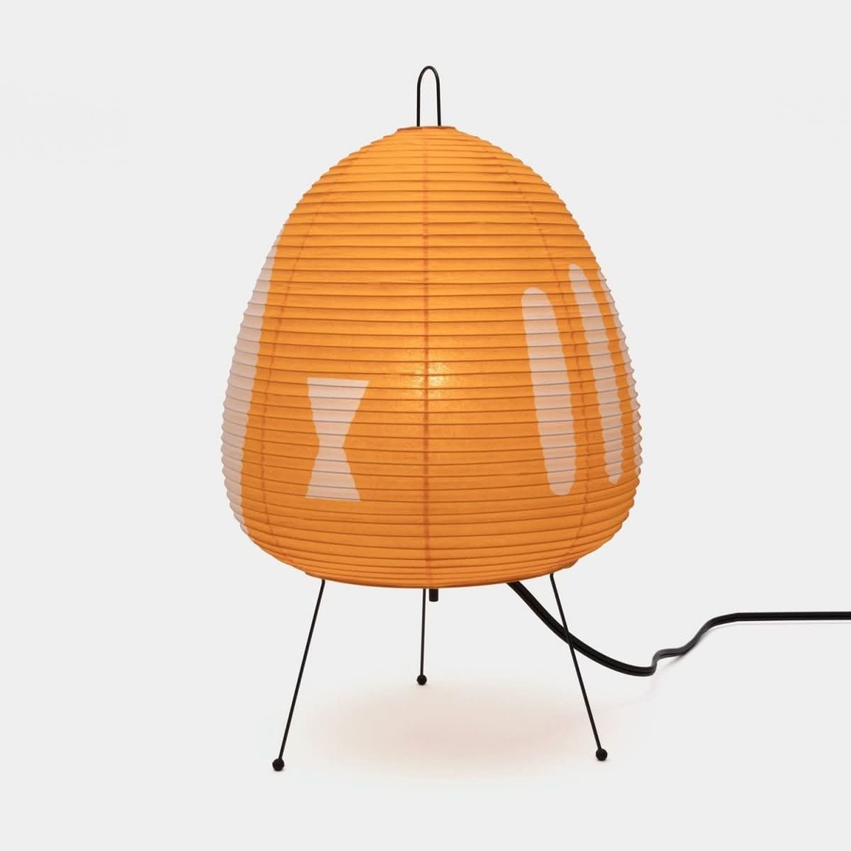Bordlampe med Rispapir Skærm og Japansk Inspireret Design