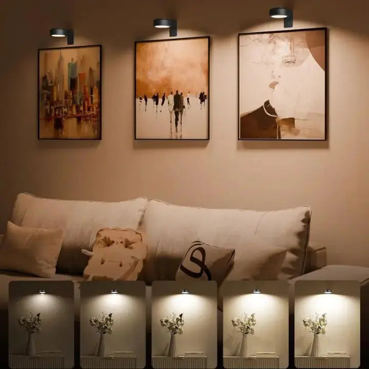 (1+1 Gratis) Trådløs LED-Billede Belysning – Sætter din kunst perfekt i scene