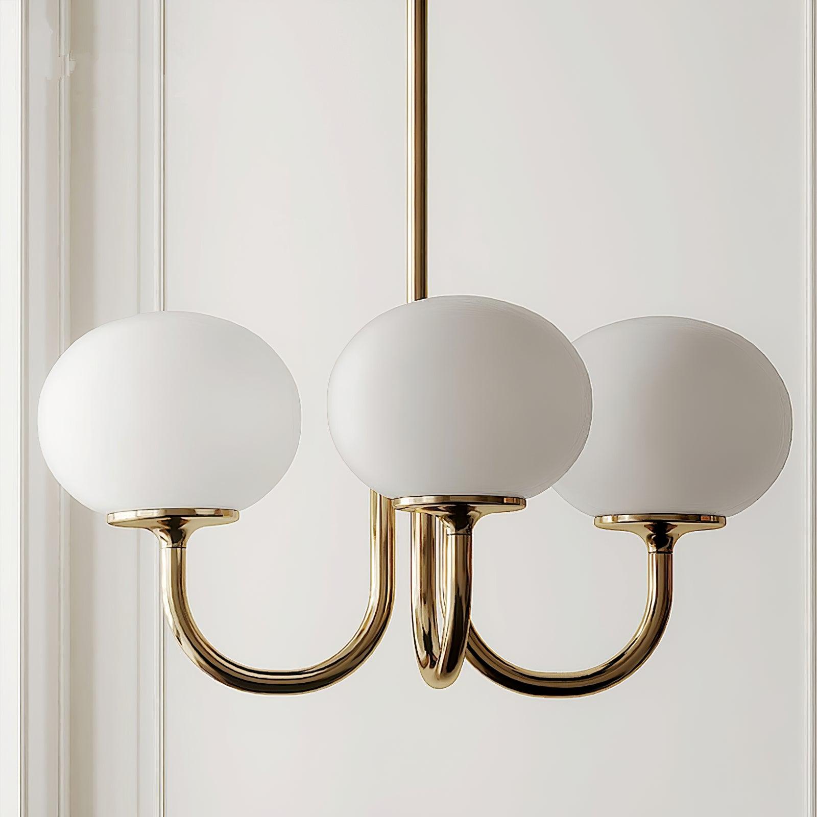 Alora Marshmallow Glam Chandelier Med Lys Rosa Glas