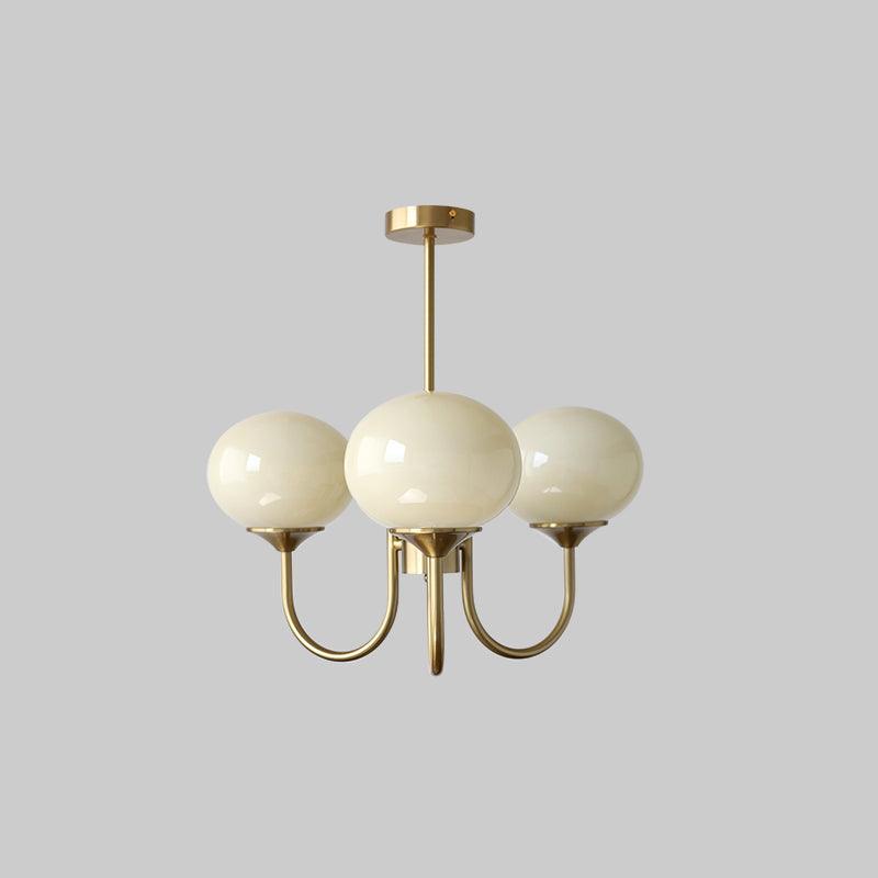 Alora Marshmallow Glam Chandelier Med Lys Rosa Glas