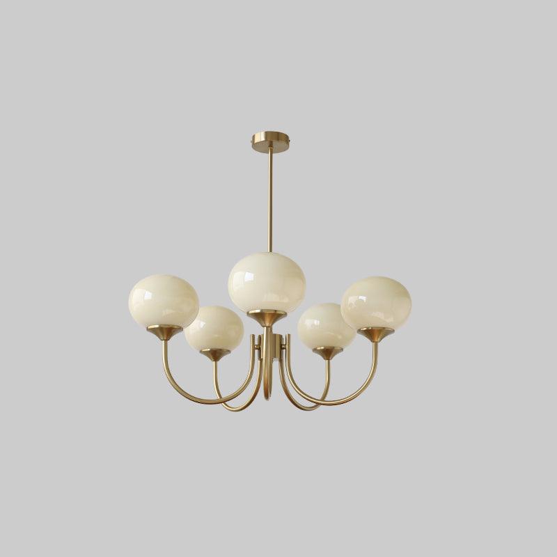 Alora Marshmallow Glam Chandelier Med Lys Rosa Glas