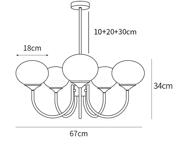 Alora Marshmallow Glam Chandelier Med Lys Rosa Glas