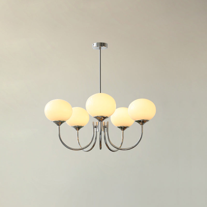 Alora Marshmallow Glam Chandelier Med Lys Rosa Glas