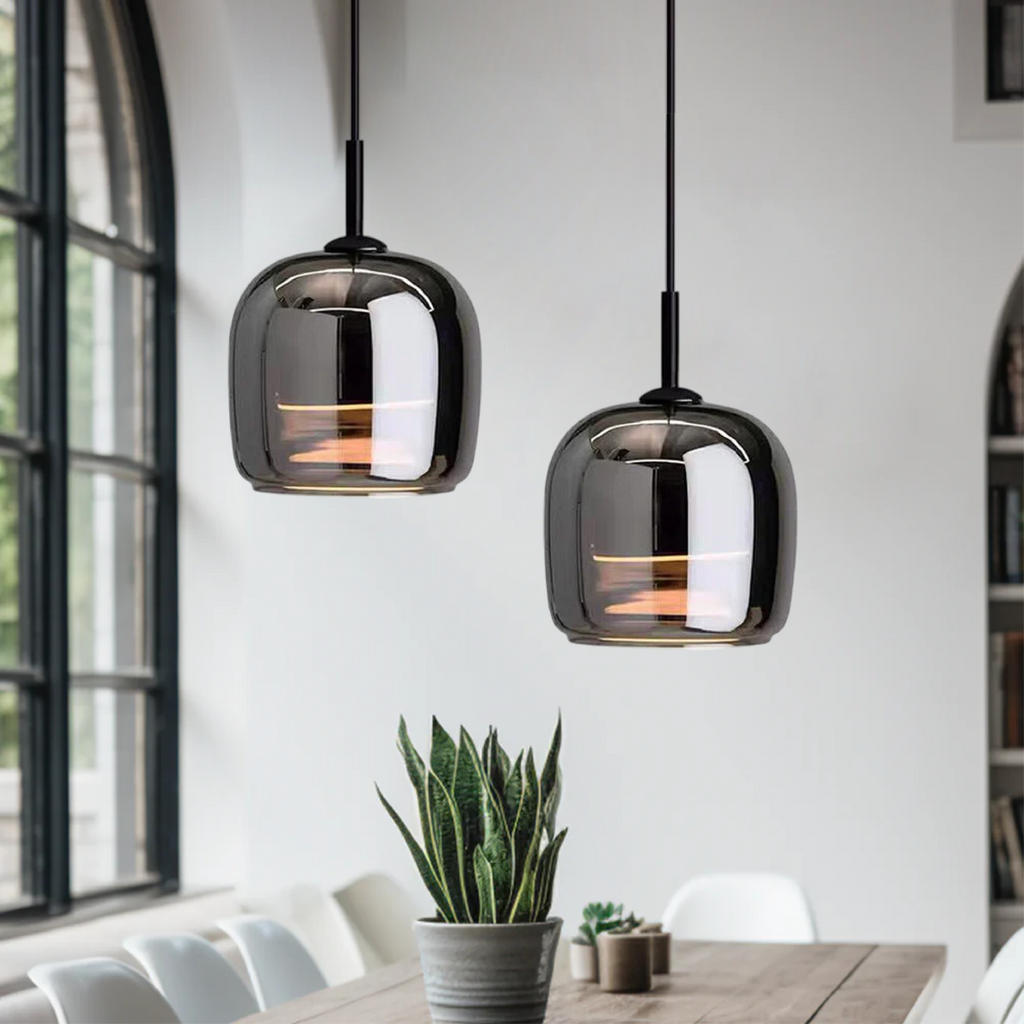Arden Nordic Pendelampe Med Røget Glas Til Køkkenøer Og Spisestuer