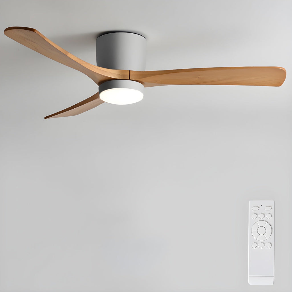 Everwood Nordic Træ Finish Loftventilator Med LED Lys, 42-Inch Eller 48-Inch