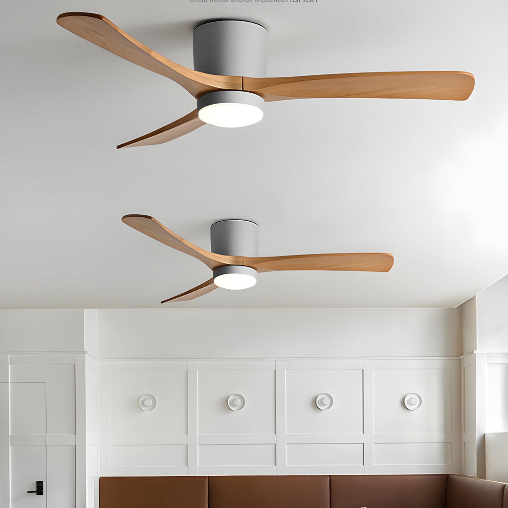 Everwood Nordic Træ Finish Loftventilator Med LED Lys, 42-Inch Eller 48-Inch