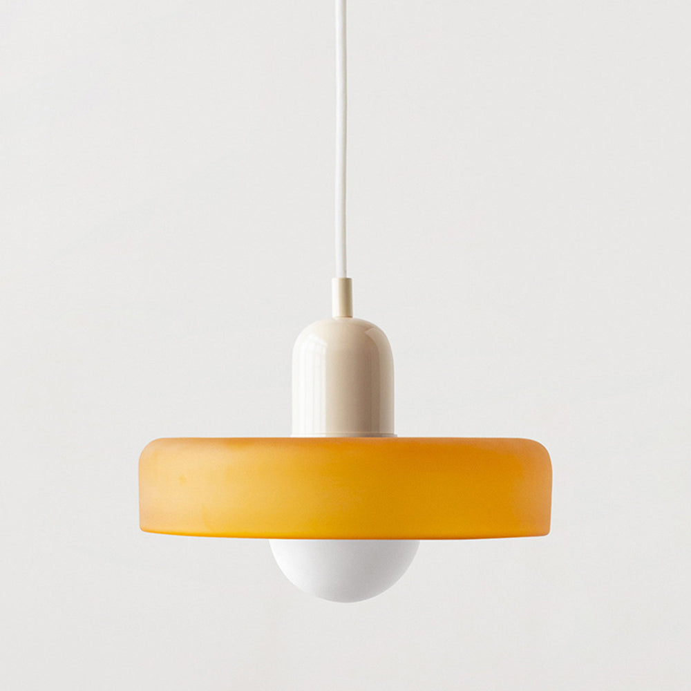 Liora Bauhaus Farvet Glas Pendelampe med Justerbar Højde | Petprovac