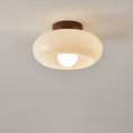 Fransk Bauhaus Loftlampe – Varm Atmosfærisk Lys med Trædetalje