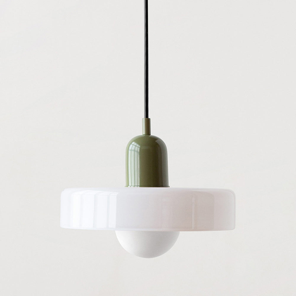 ColorLoop Pendant – Kunstnerisk Bauhaus Hængelampe med Varmt Lys