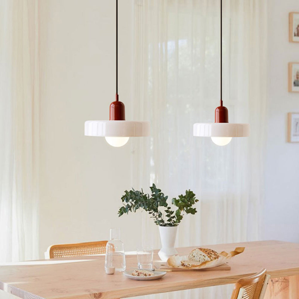Bauhaus Aurelo Farvet Glas Pendellampe Til Spisestuer