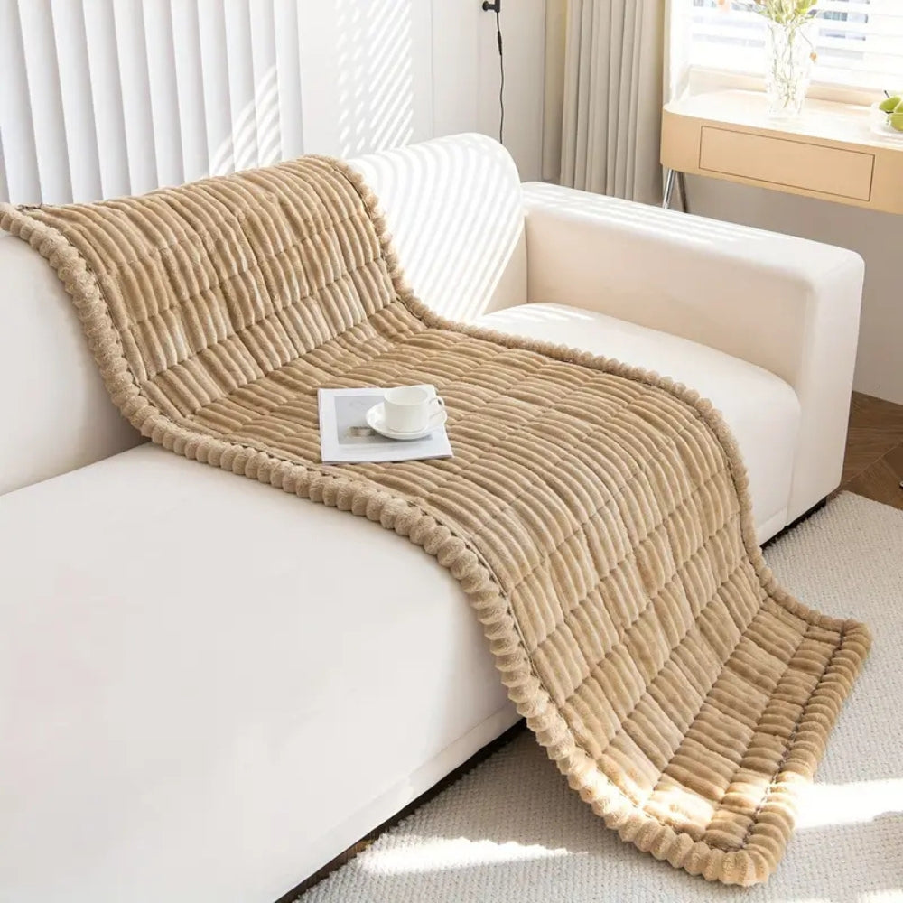 Plys Sofa Beskytter Mat med Fleece Tekstur og Skridsikker Bagside