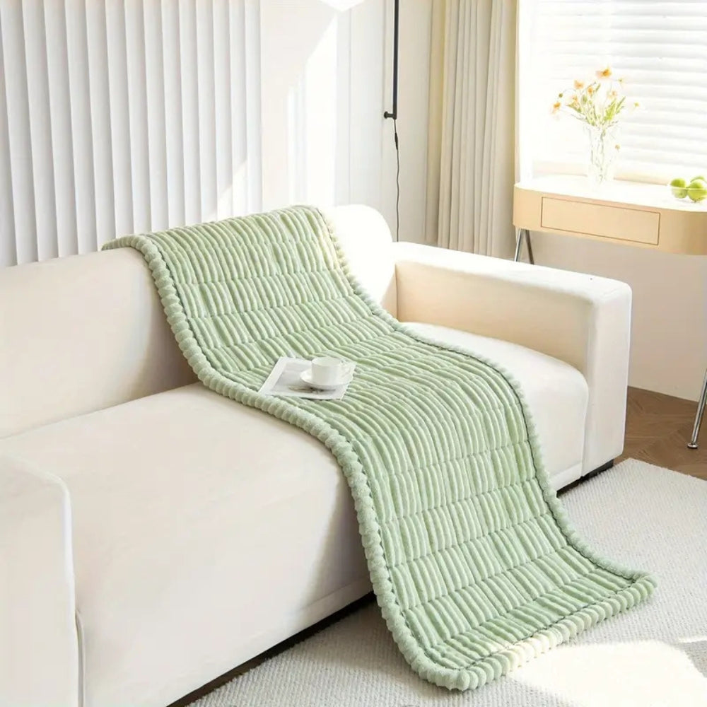 Plys Sofa Beskytter Mat med Fleece Tekstur og Skridsikker Bagside