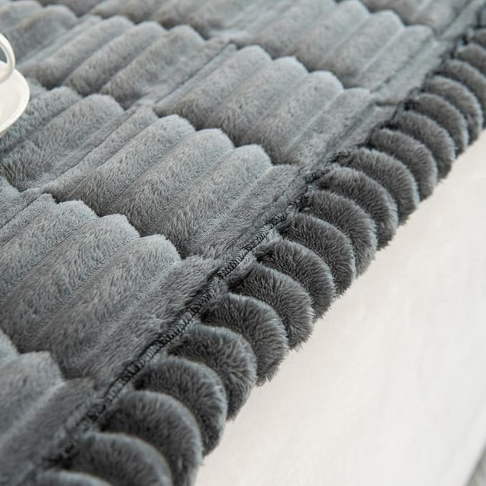 Plys Sofa Beskytter Mat med Fleece Tekstur og Skridsikker Bagside