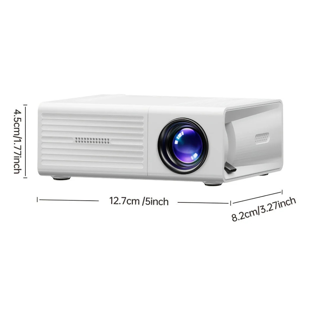 Projektor Bærbar Mini HD LED Hjemmekino Udendørs 3000 Lumen