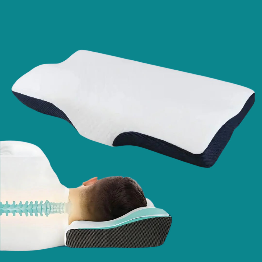 NexaRest Kontureret Memory Foam Nakke pude til Komfortabel Søvn Støtte