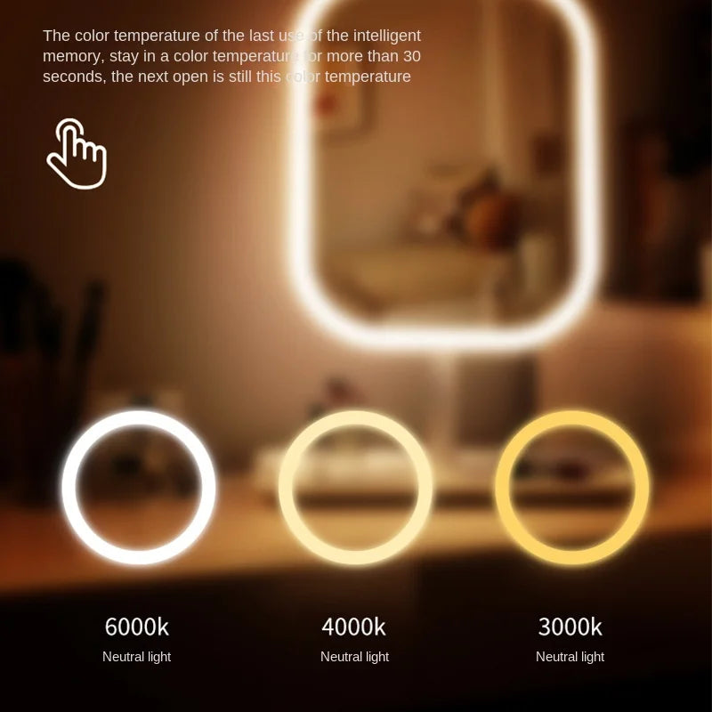 Spejl med lys | LED kosmetikspejl med belysning | Beautiq