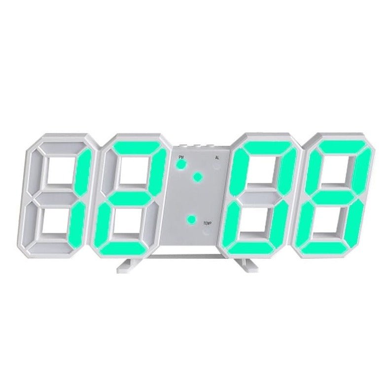 Digital 3D LED Vægur – Moderne Design med Dæmpningsfunktion og Optimal Synlighed